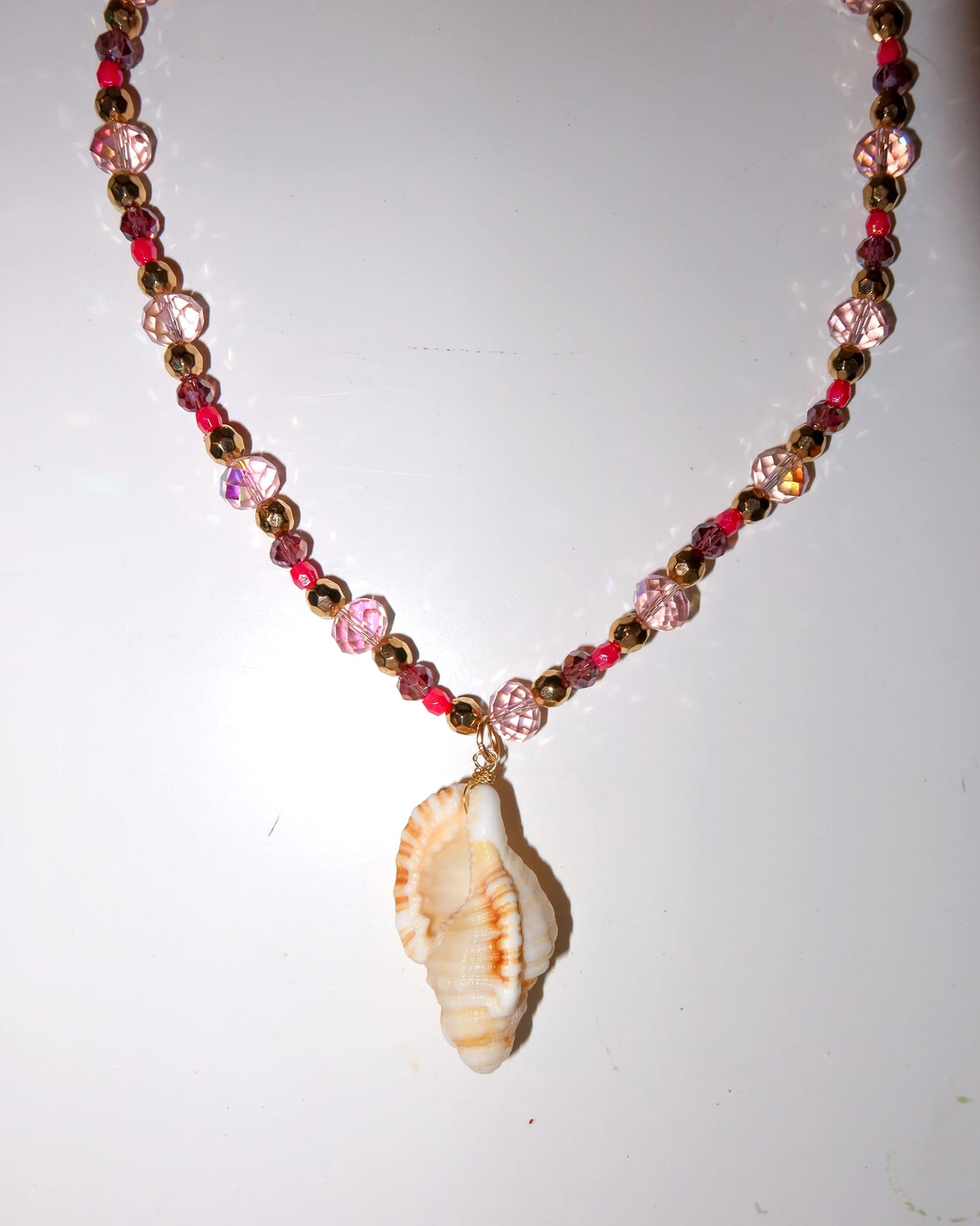 Beaded Anguilla Conch Necklace