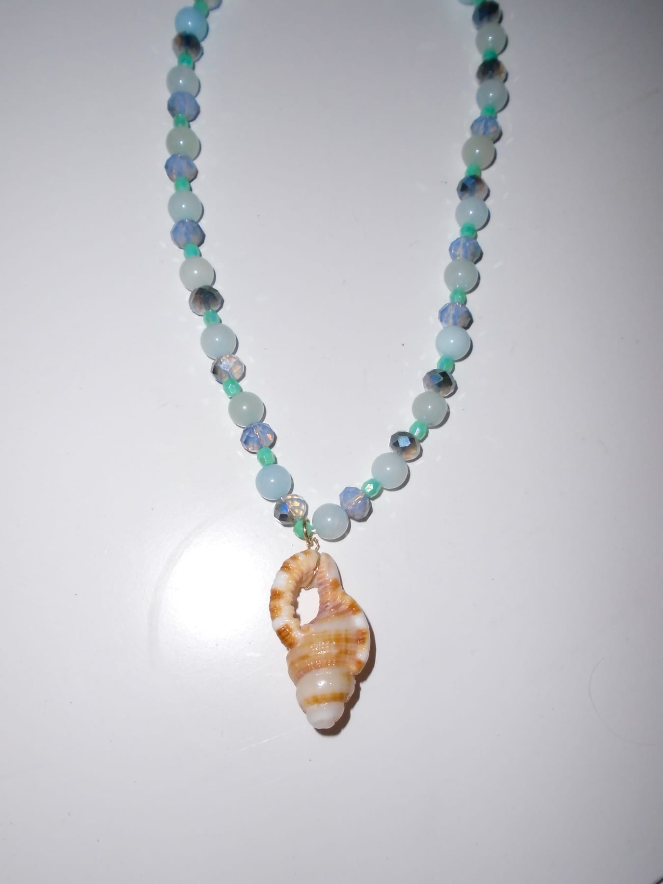 Beaded Conch Shell Necklace