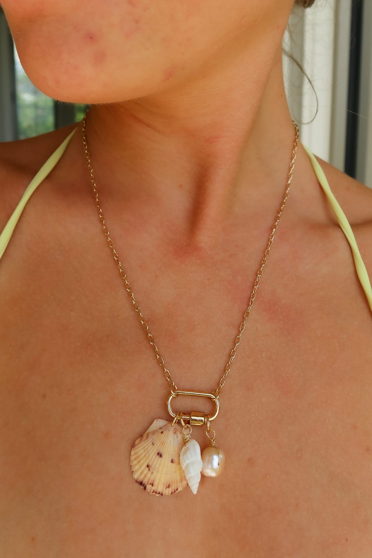 Sunset Lock Charm Necklace